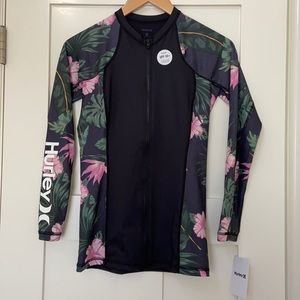 Hurley Women’s OAO Lanai long sleeve rashguard zip